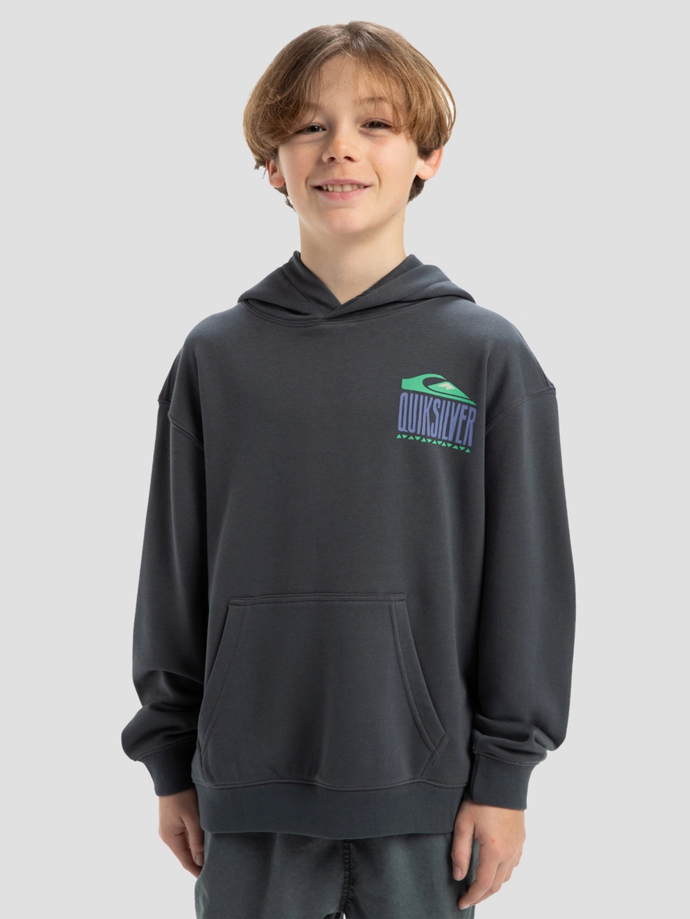 Quiksilver Apog Heritage Kids Hoodie iron gate