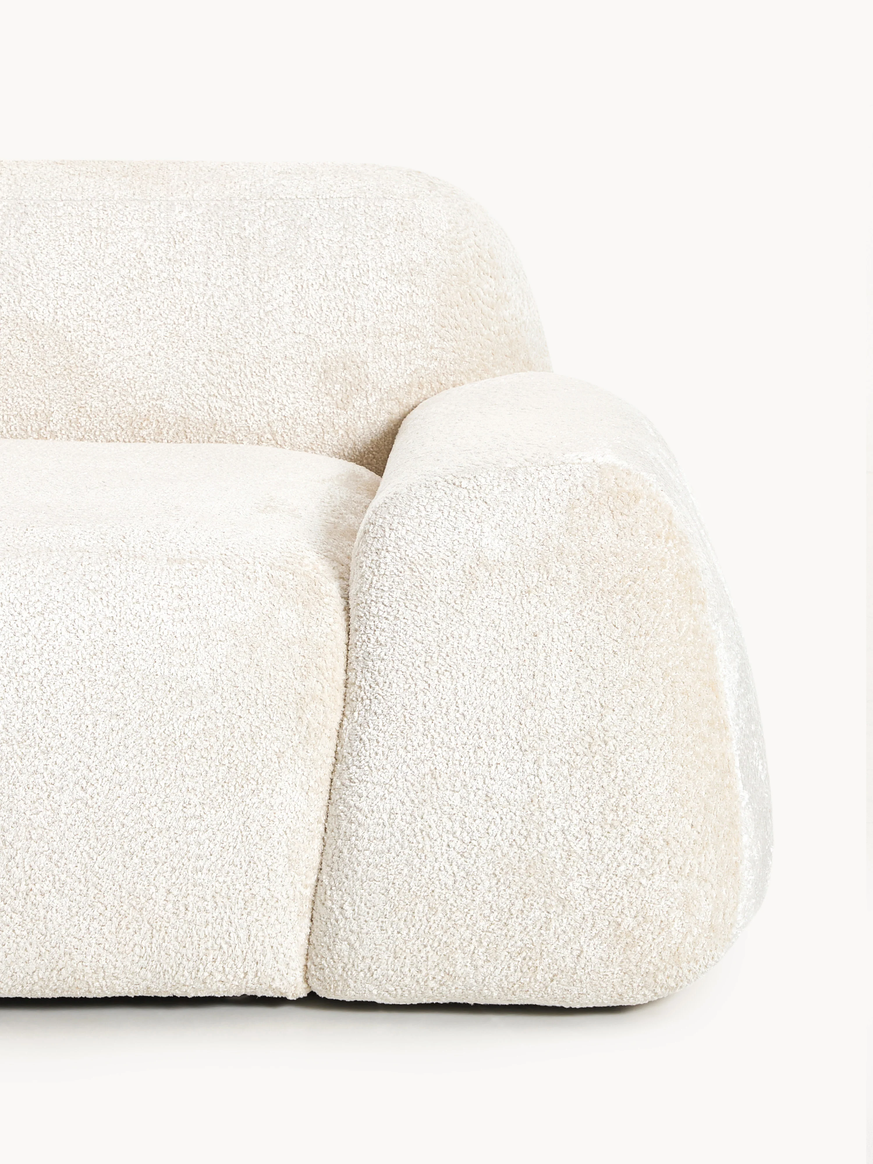 Teddy bouclé bank Wolke (2-zits) met chaise longue