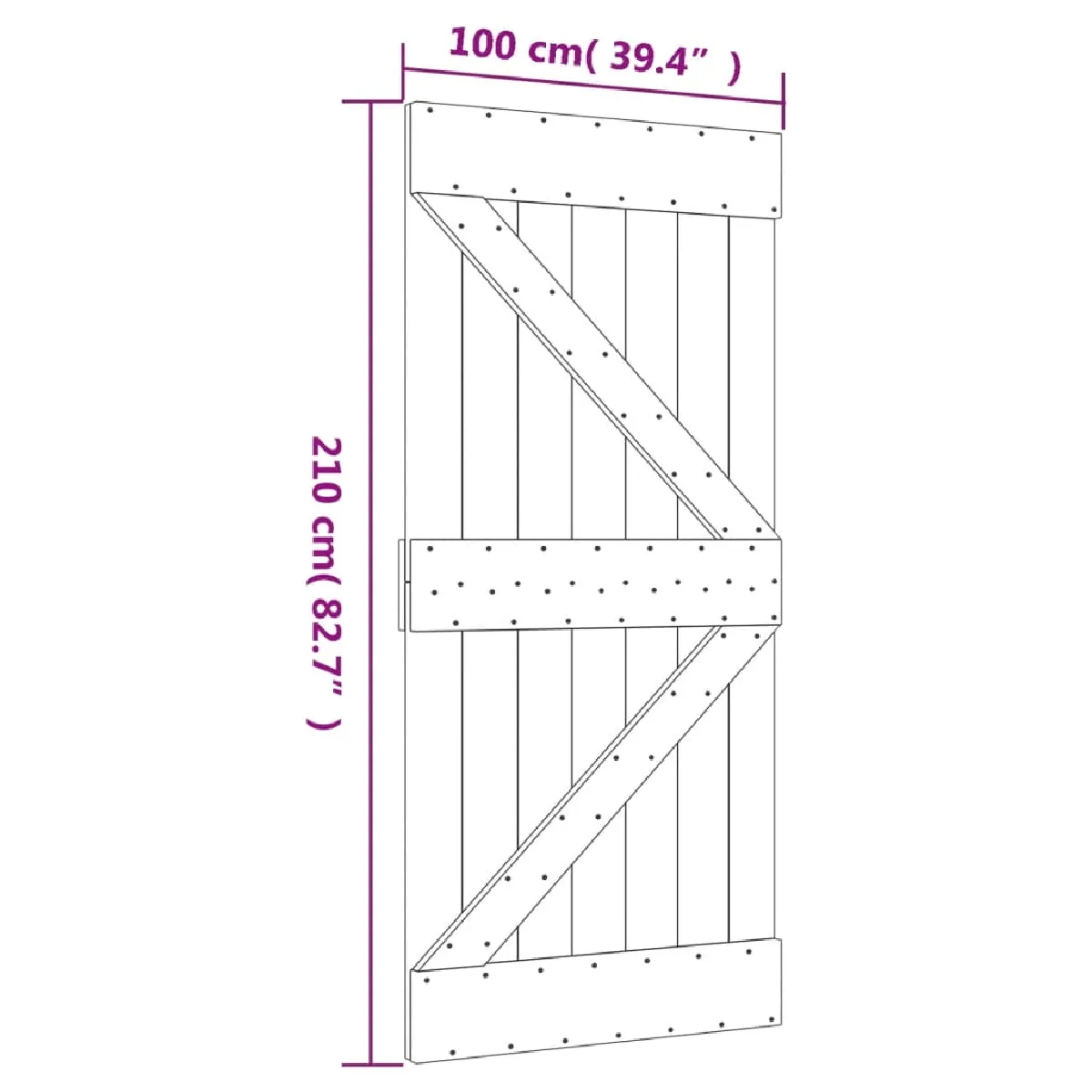 VidaXL Porte 100x210 cm