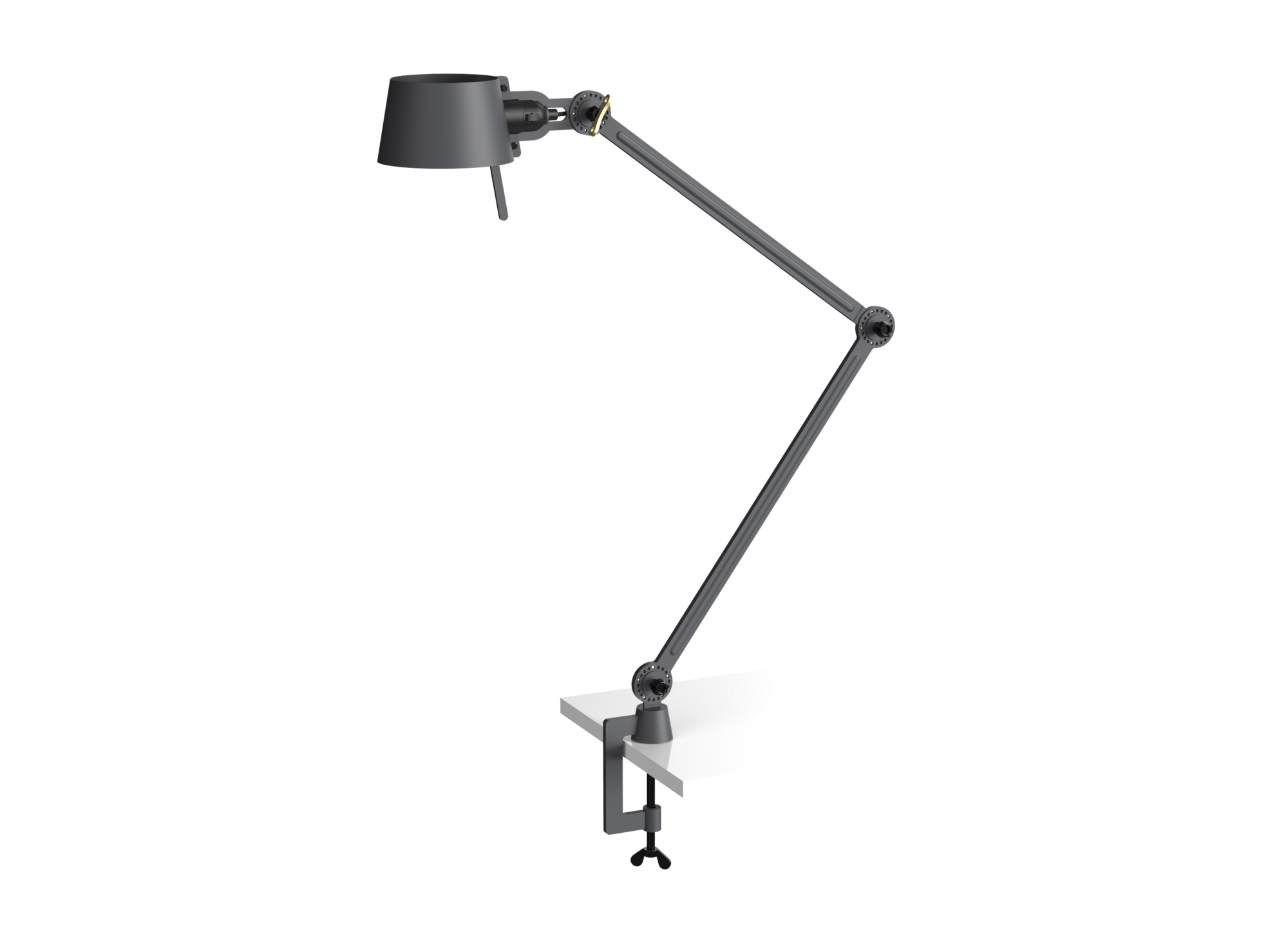 Bureaulamp Bolt met klem 2 armen midnight gray