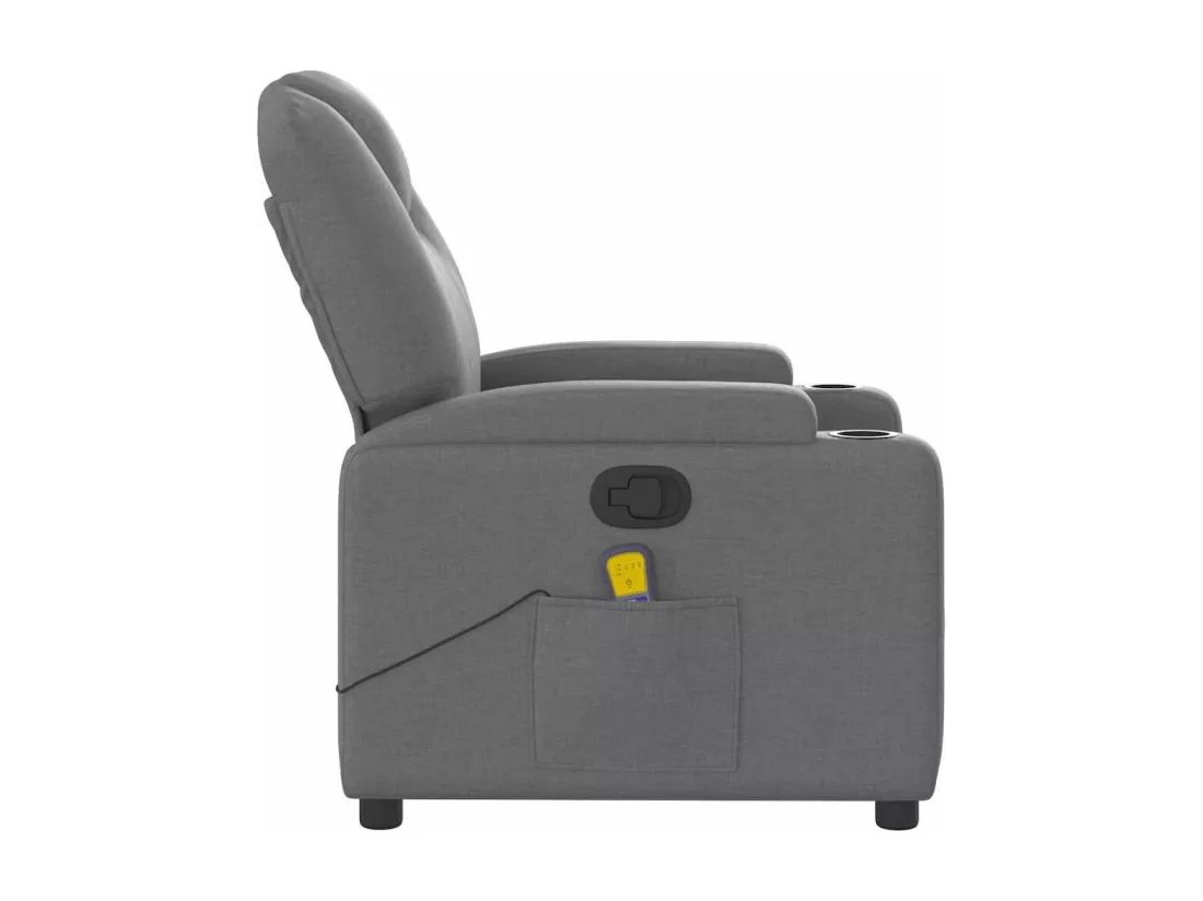 Fauteuil de massage inclinable Gris foncé Tissu