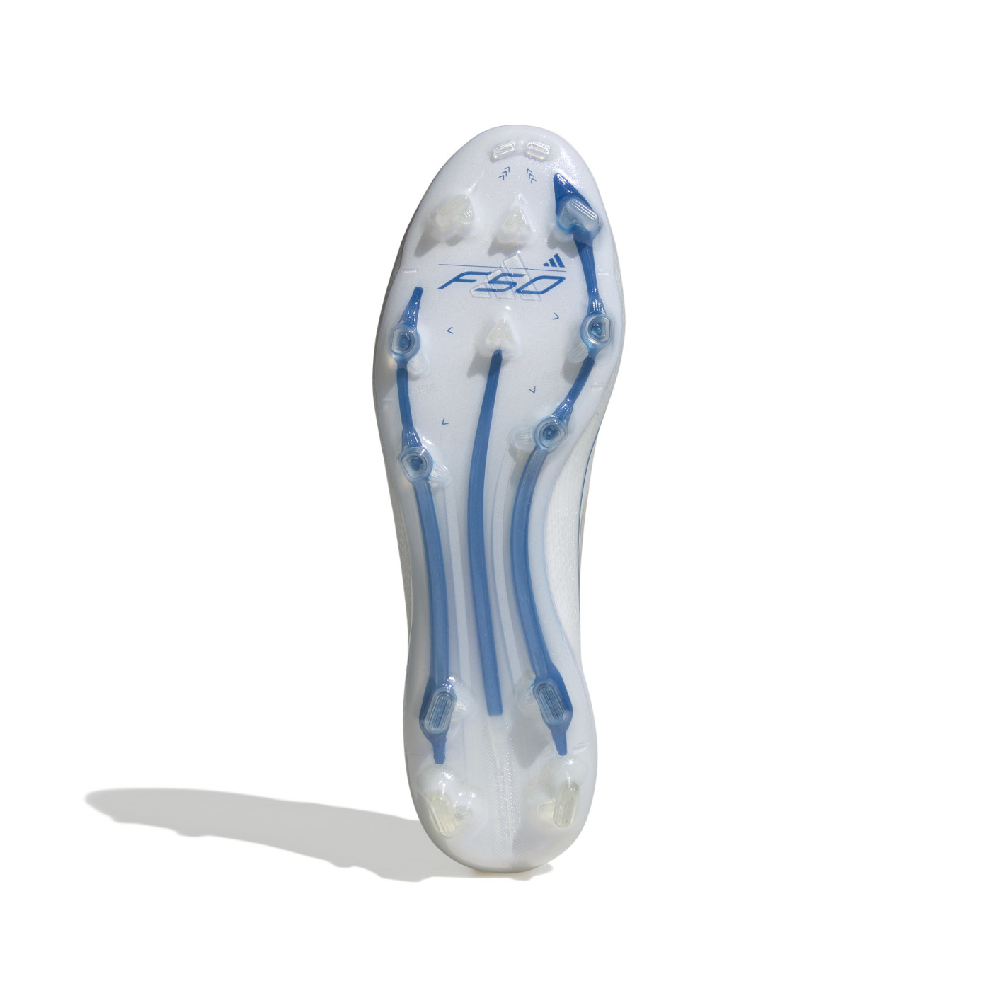 Adidas F50 Elite Gras Voetbalschoenen (FG) Wit Blauw Zilver