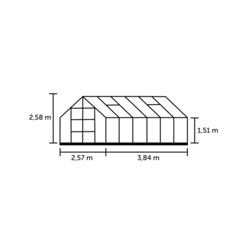 Tuinkas Royal Well Magnum 128 met 3mm veiligheidsglas