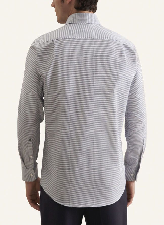 Seidensticker Business Shirt Regular Long sleeve Kent-Collar Structure Blue