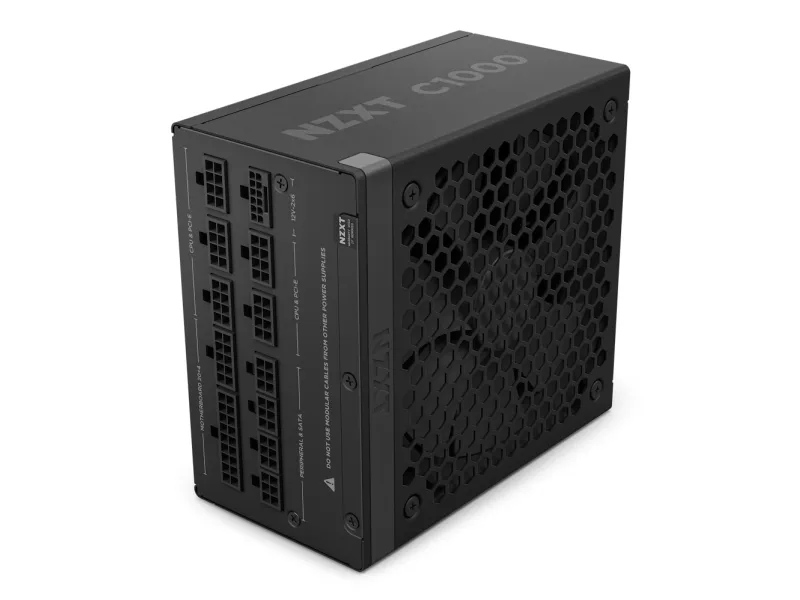 NZXT C-Series C1000 - Strømforsyning (intern) - ATX12V 3.1/ EPS12V 2.92 - 80 PLUS Gold - AC 100-240 V - 1000 Watt - aktiv PFC - Europa - mat sort