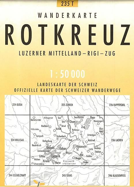 BUNDESAMT - 235T ROTKREUZ ECHELLE 1 50 000