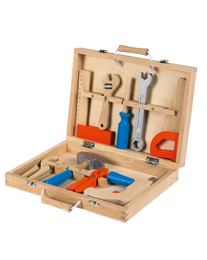 Werkzeugkoffer BRICO ‘KIDS  9-teilig aus Holz