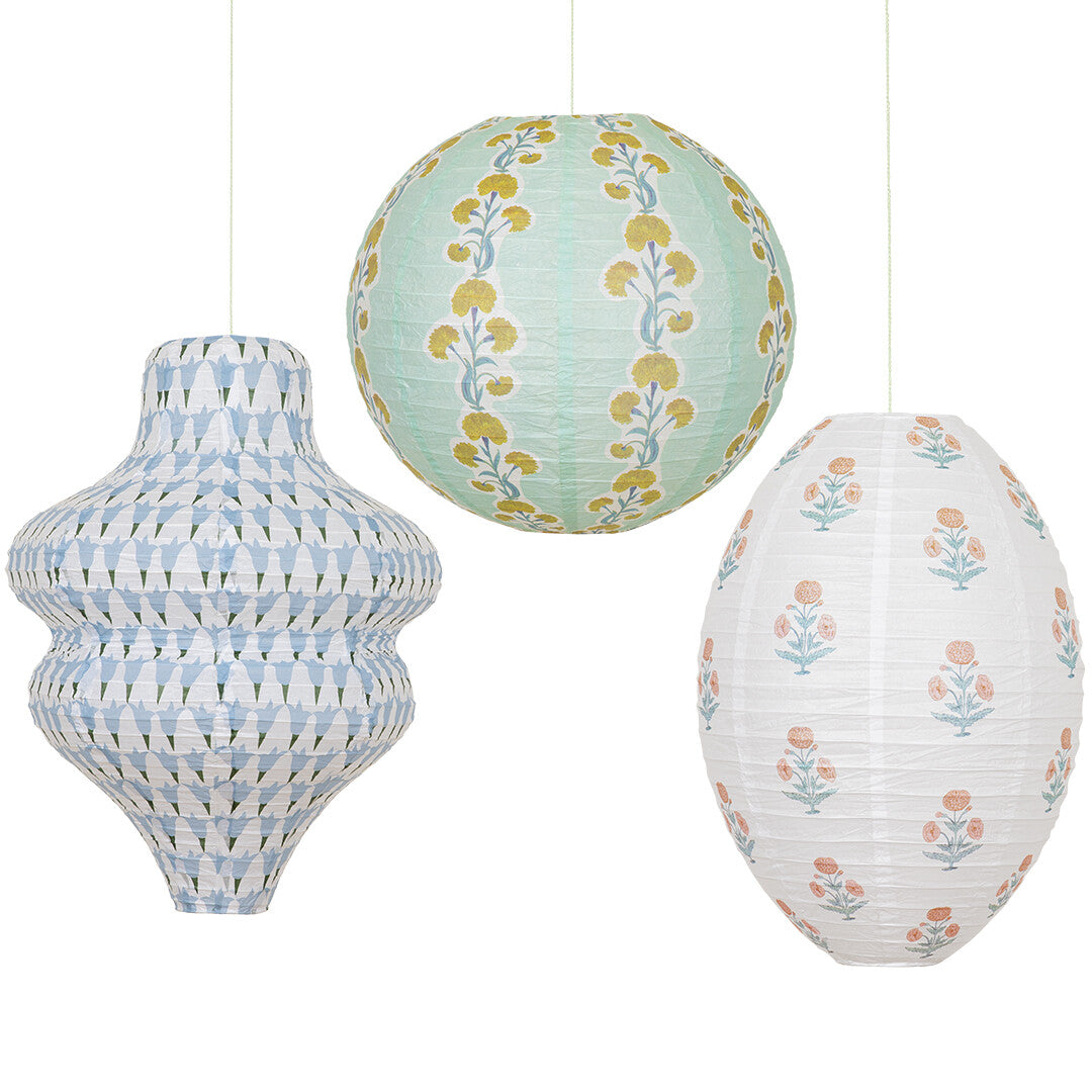 Meri meri lampionnen molly mahon blauw - 3st