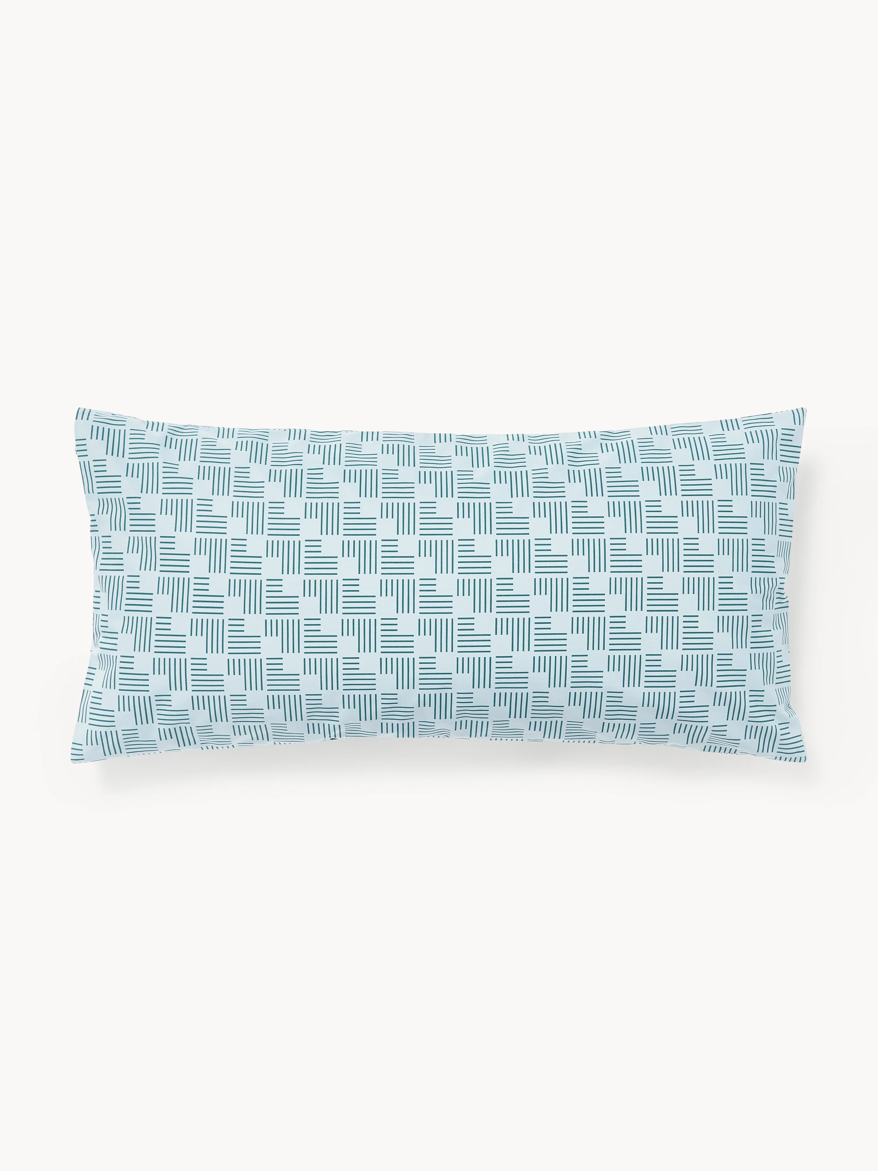 Katoenen perkal kussenhoes Inki met geometrische print