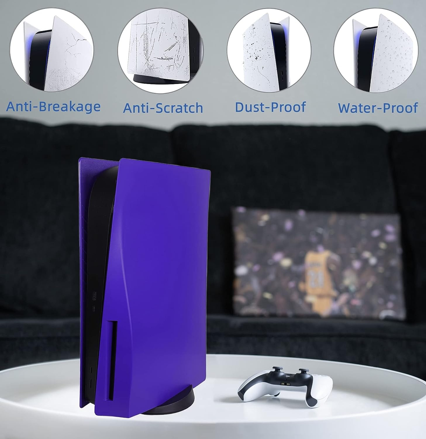 PlayStation 5 PS5 Frontplatte Faceplate Gehäuse Case Cover Dock Ersatzplatte - Violett