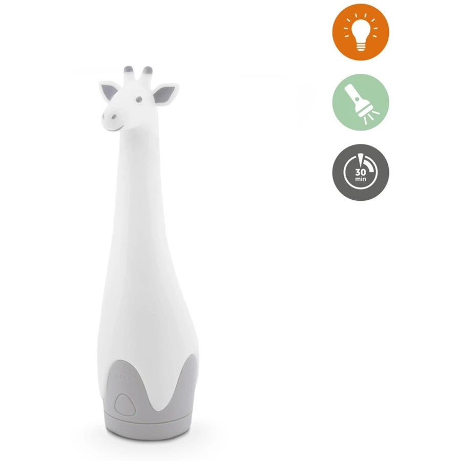 ZAZU Taschenlampe und Nachtlicht Giraffe Gina, grau