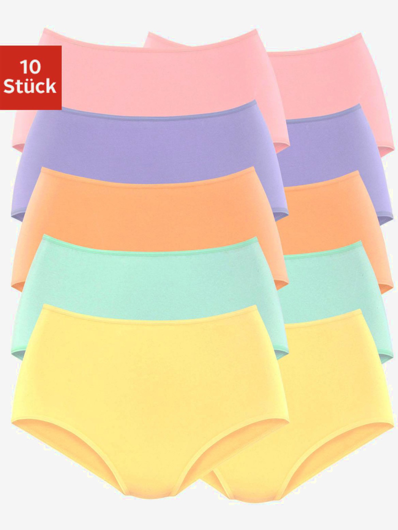 Lot de 10 slips taille haute pratique