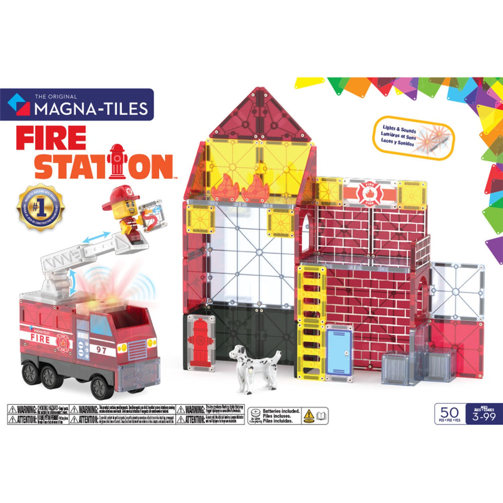 Køb Magna-Tiles® Fire Station 50 Pcs