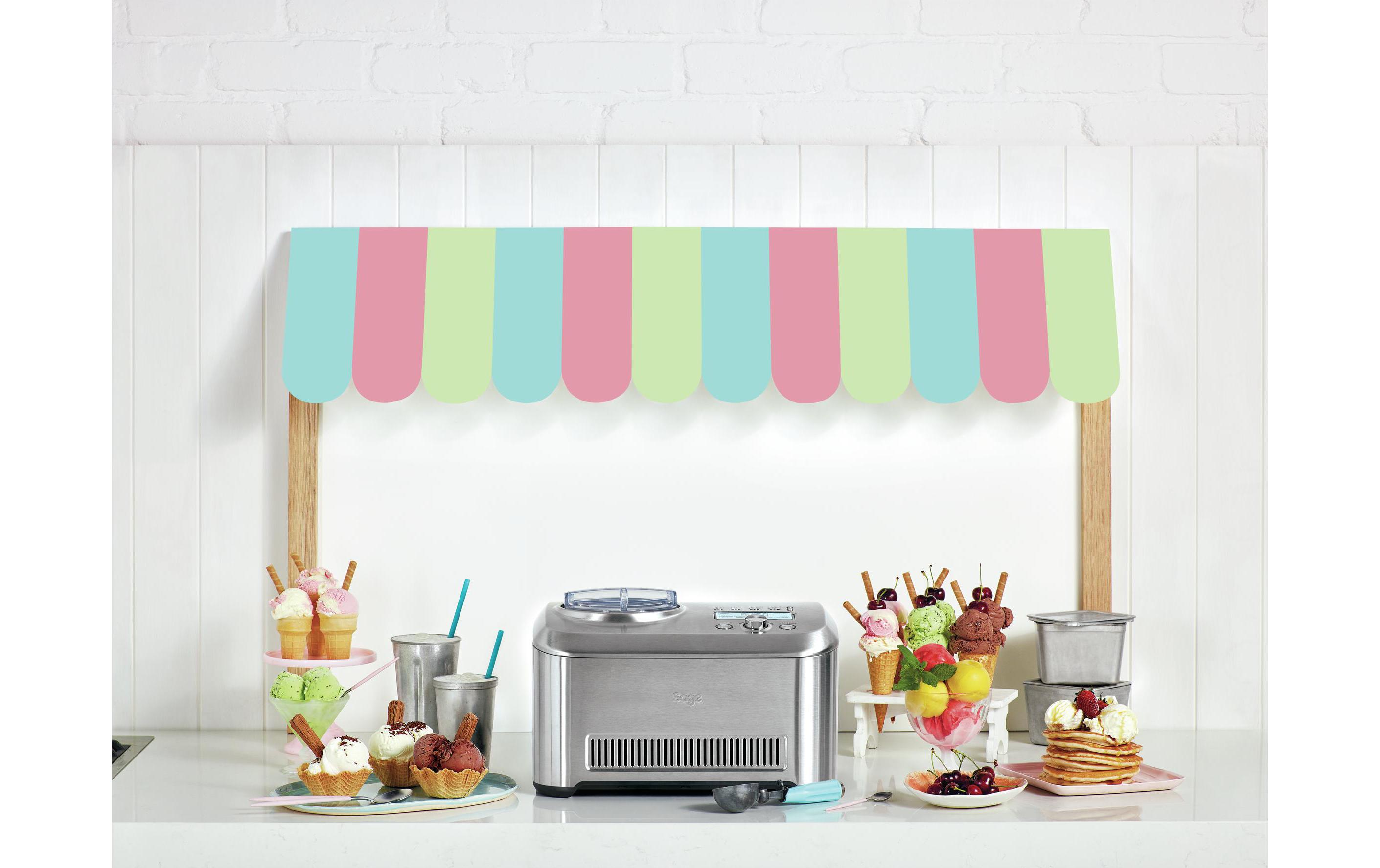 Glacemaschine Smart Scoop 1 l, Silber<br>Für die Zubereitung von Glace, Frozen Yoghurt, Sorbet