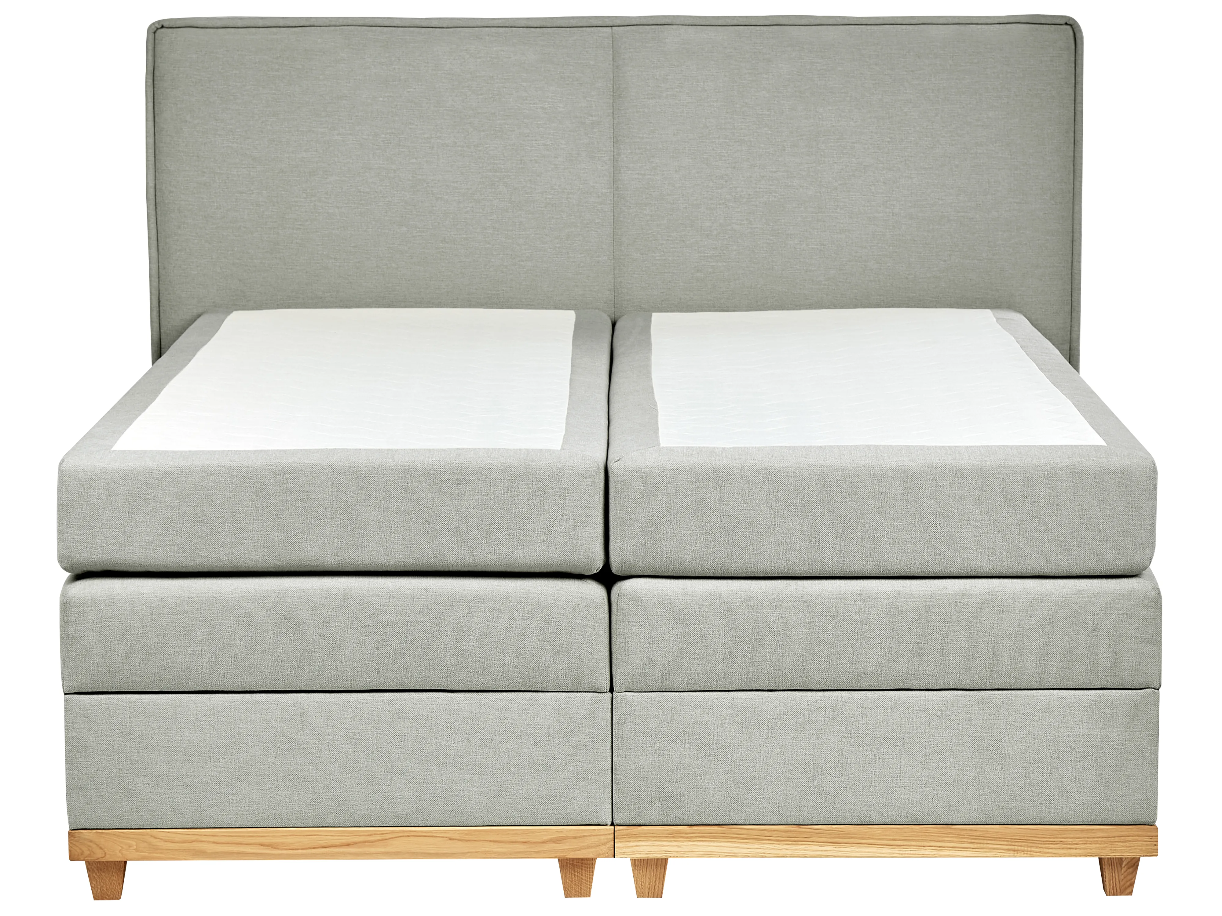 Boxspring met opbergruimte Stof DYNASTY 160 x 200 cm Lichtgrijs