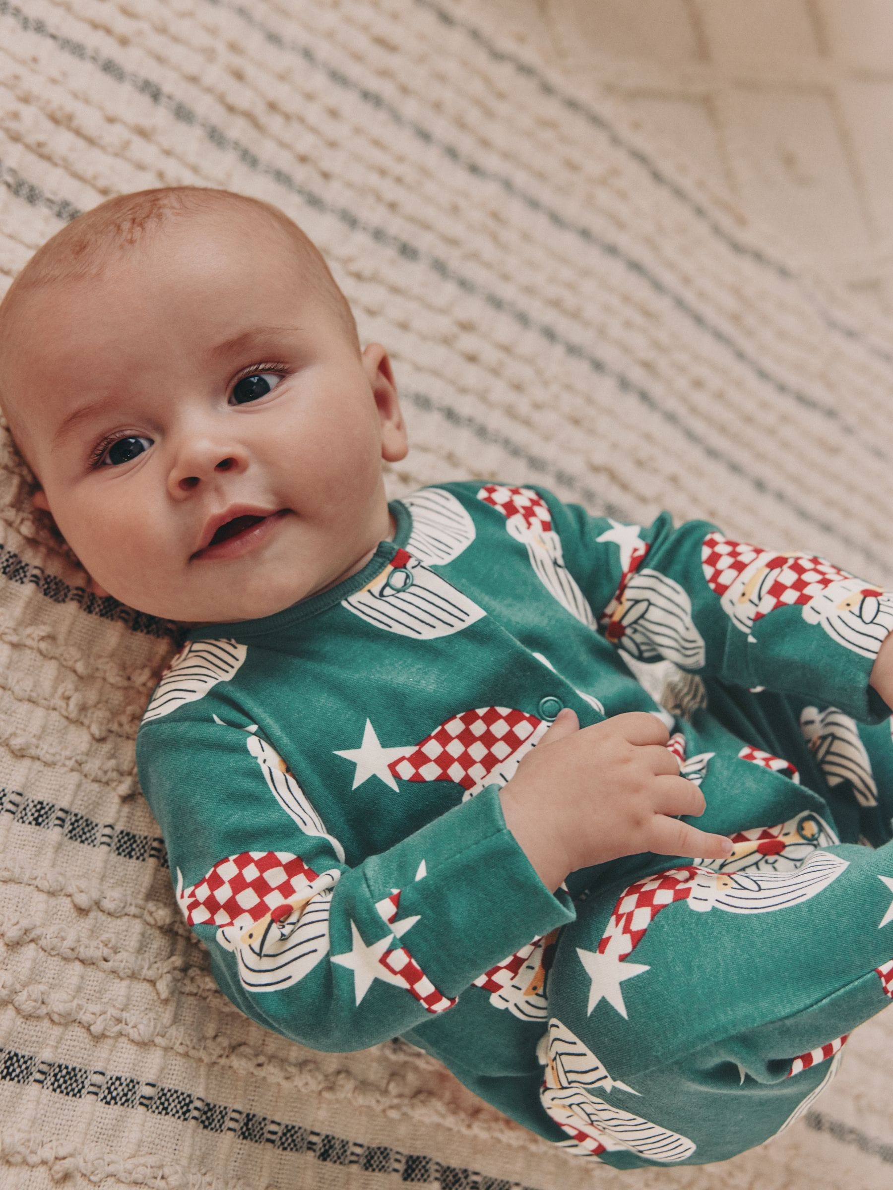 Groen - Santa Matching Family Kerstmis Pyjama (0mnd-3jaar)