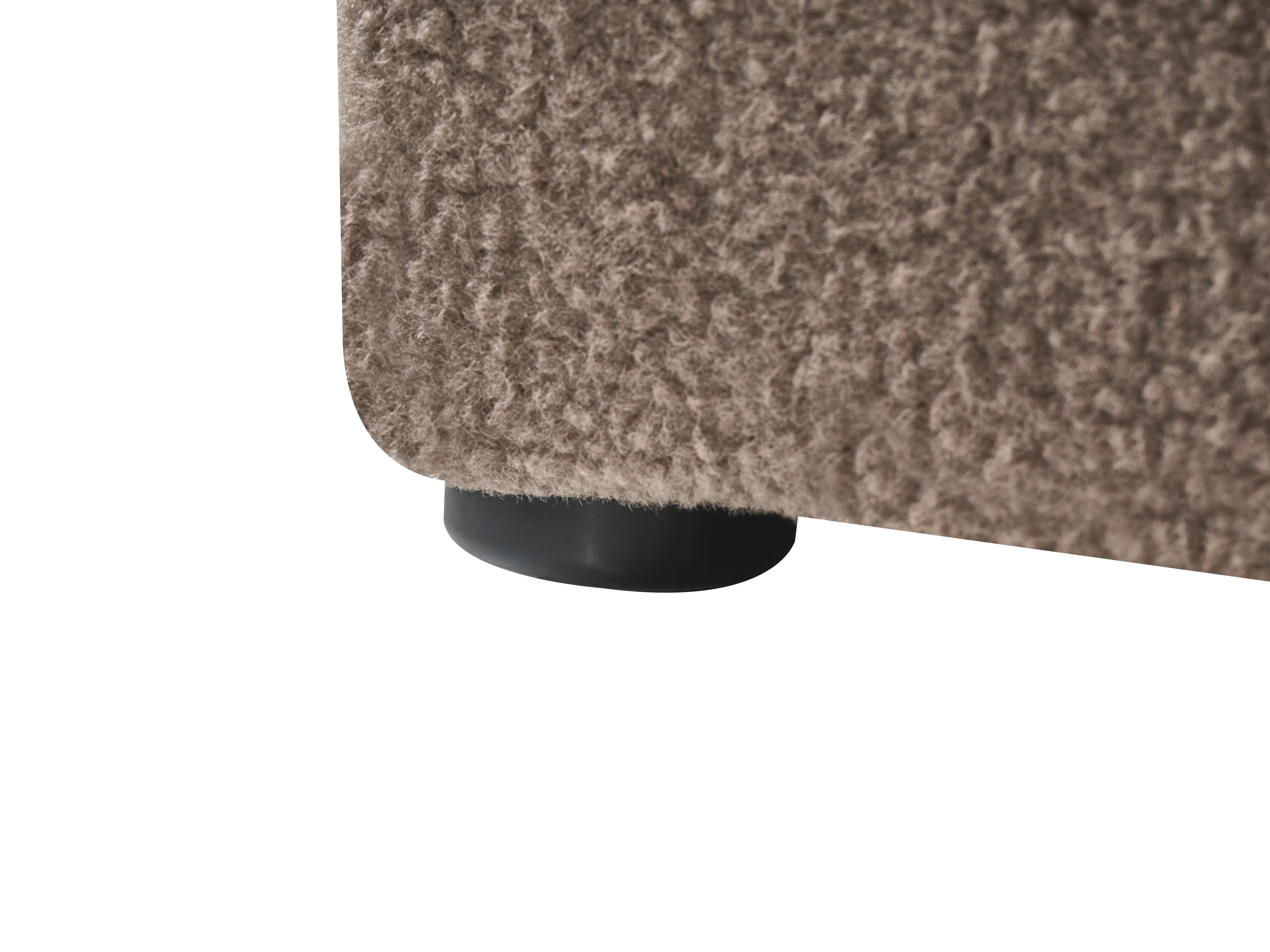 Opbergbed zonder hoofdbord Bouclé DINAN 90 x 200 cm Taupe