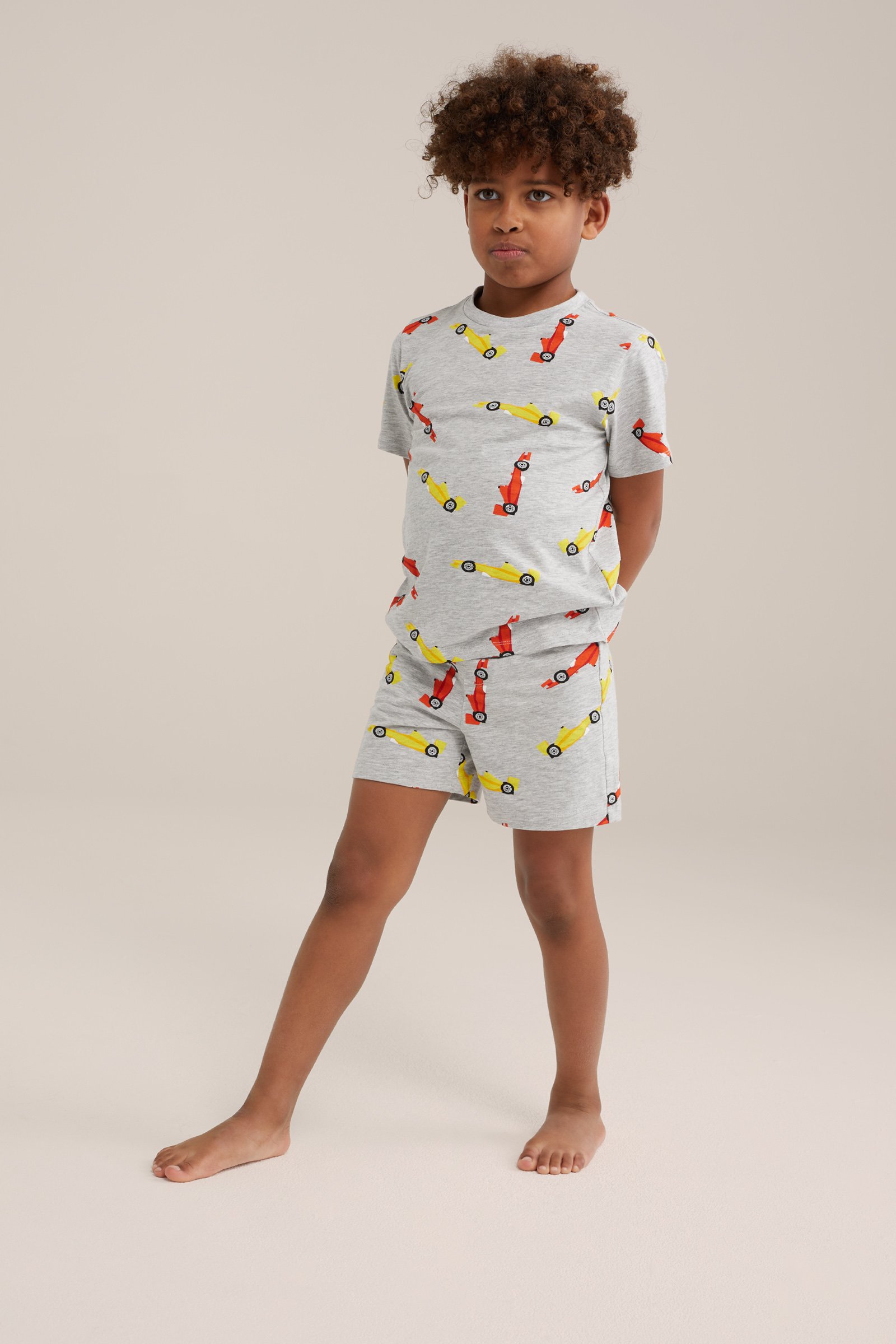 Jongens pyjamaset met dessin WE Fashion Lichtgrijs