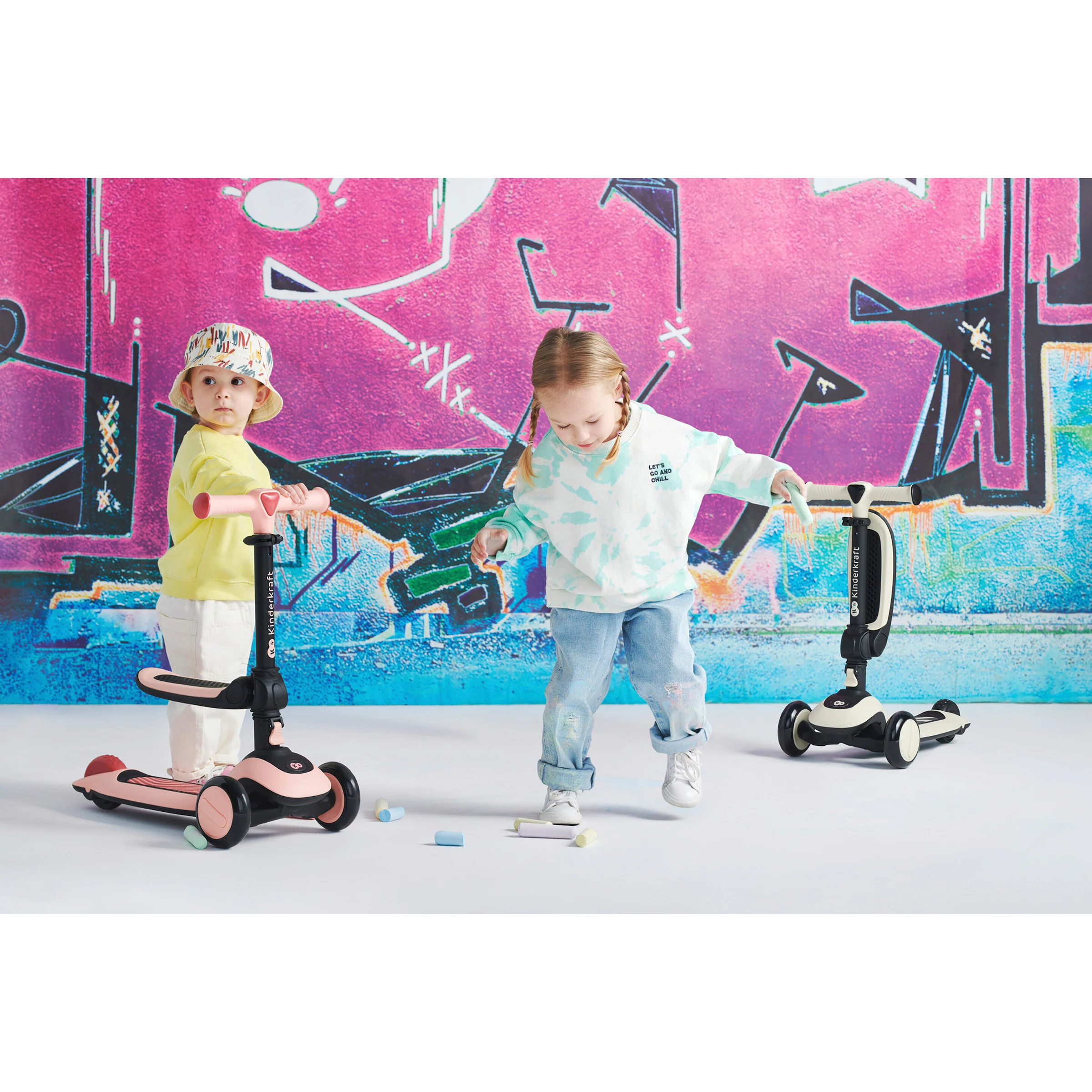 Kinderkraft Scooter HALLEY stone white