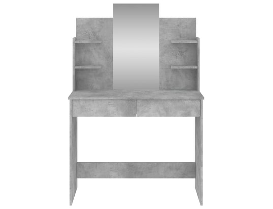 VIDAXL - Coiffeuse avec miroir gris béton 96x39x142 cm