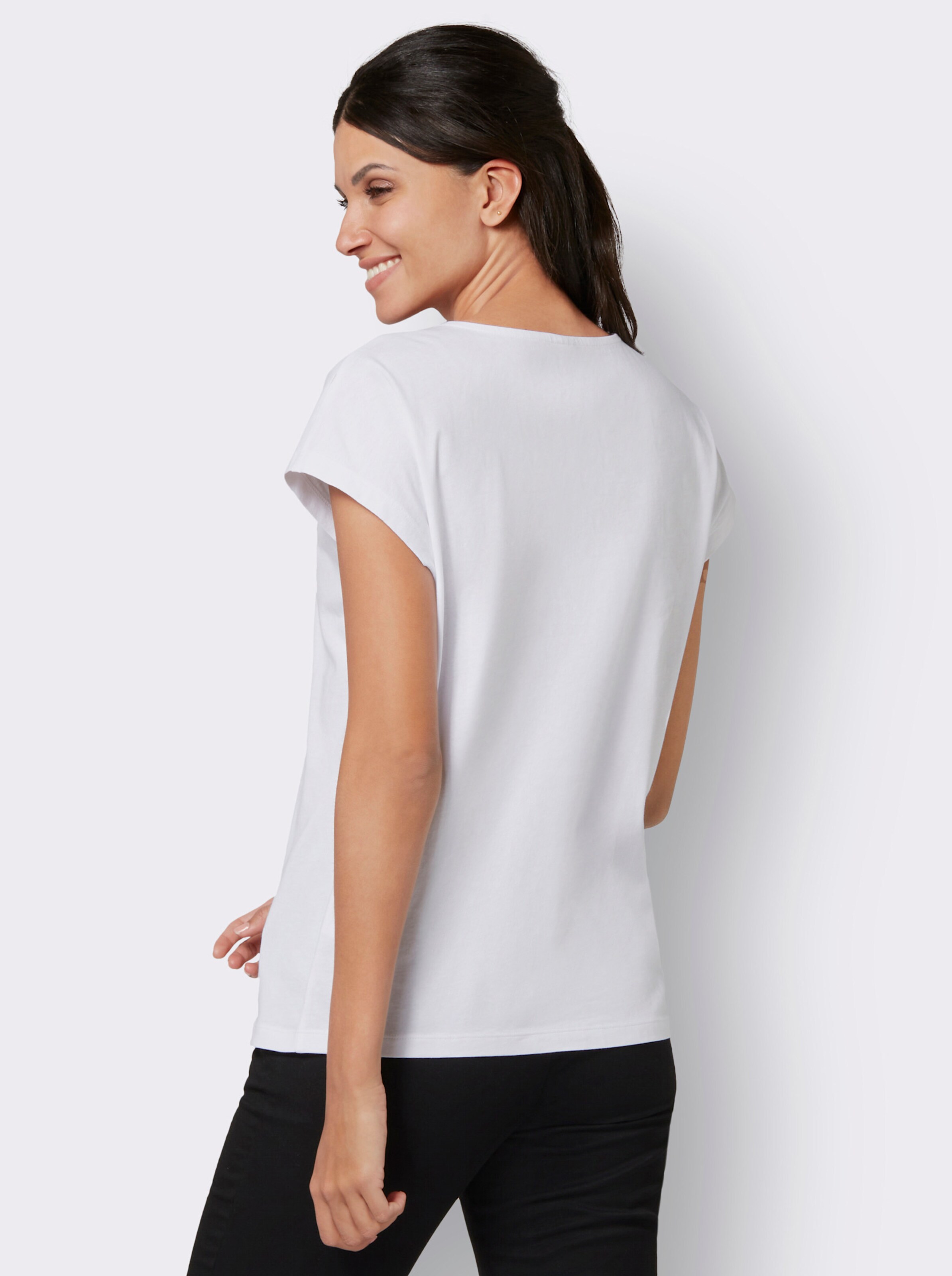 Kurzarmshirt mit Paisley-Muster