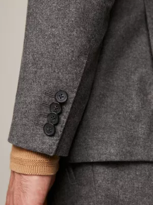 Terno de flanela lavável de corte slim
