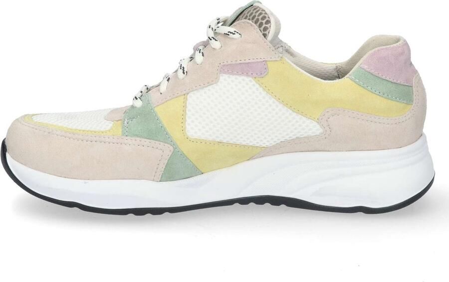 Durea 6295~H~~~~~~~~~~~~~~~~~~~~~~~~ Lage sneakersDames sneakers Wit beige