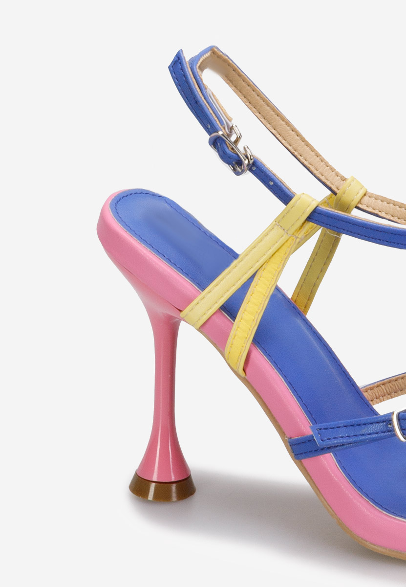 Sandales à talon fin multicolores Divina