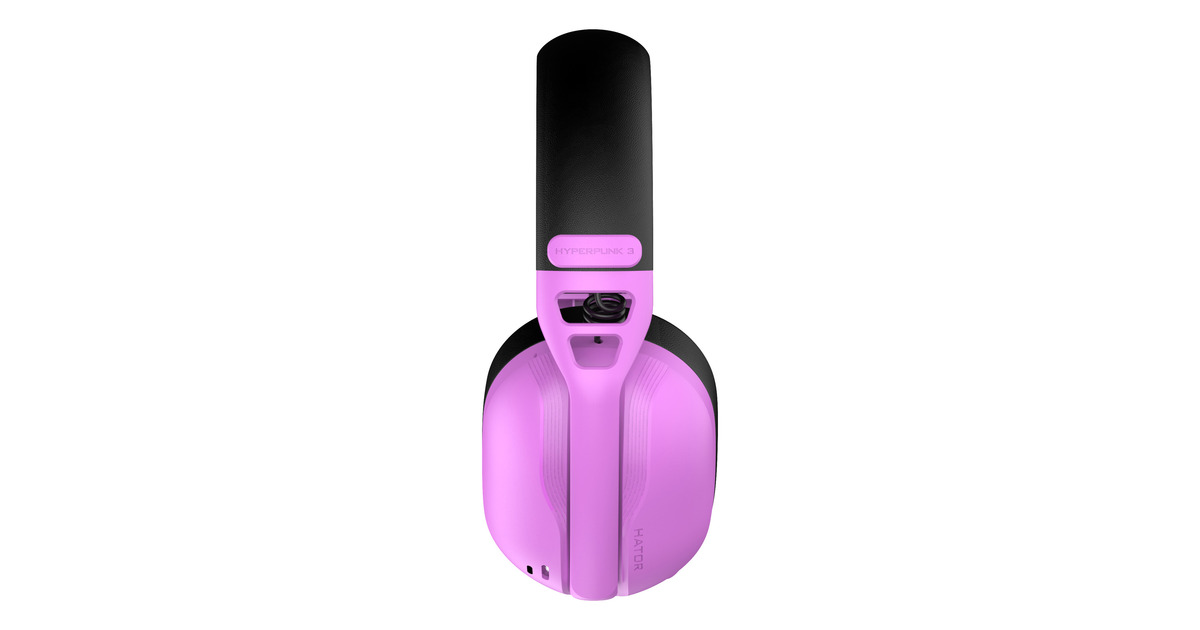HatorHyperpunk 3 Wireless - Cyber-Violet over-ear gaming headset  (Paars, 2.4GHz / Bluetooth 5.4 / USB-C)