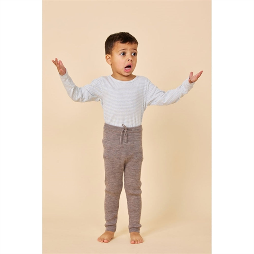 Natural Melange Merino Classic Rib Leggings