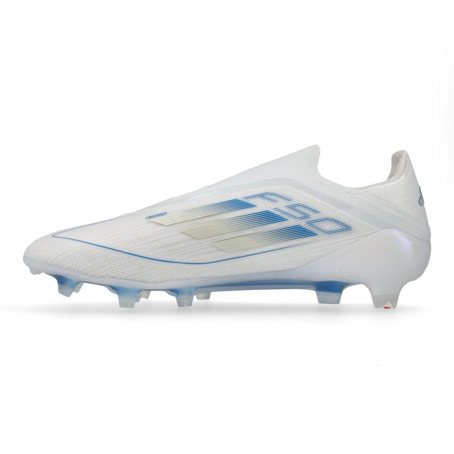 adidas F50 Elite Laceless FG Polar Victory - Blanc/Argenté/Bleu