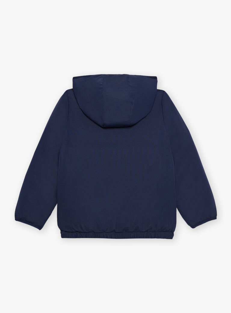 Doudoune réversible bleu marine à capuche