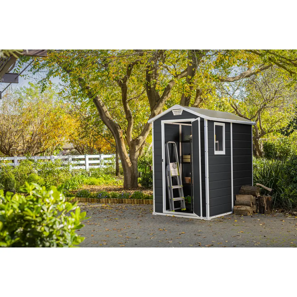 Keter Manor 46 Tuinhuis - 130x192x198 cm - Antraciet