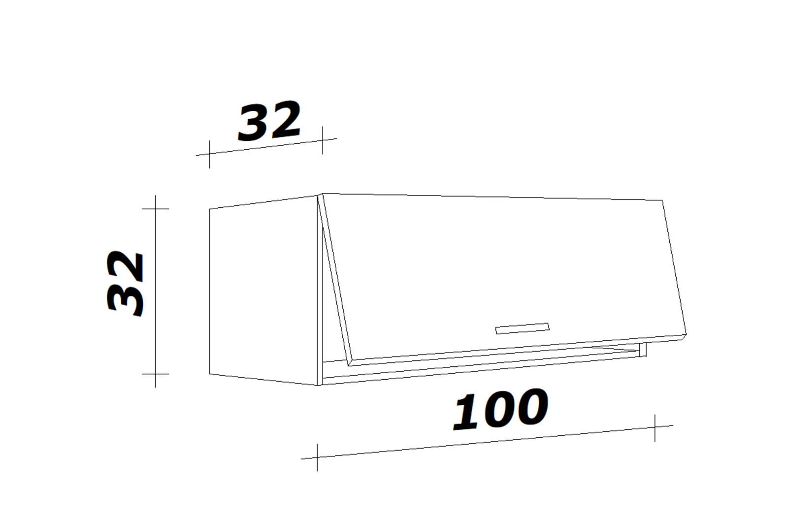 Hängeschrank Neo Weiß 100cm