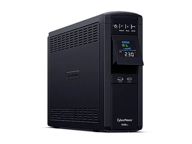 CyberPower - UPS - AC 220/230/240 V - 1000 Watt - 1600 VA - 1 x batteri - Blysyre - USB, RS-232 - output-stikforbindelser: 6