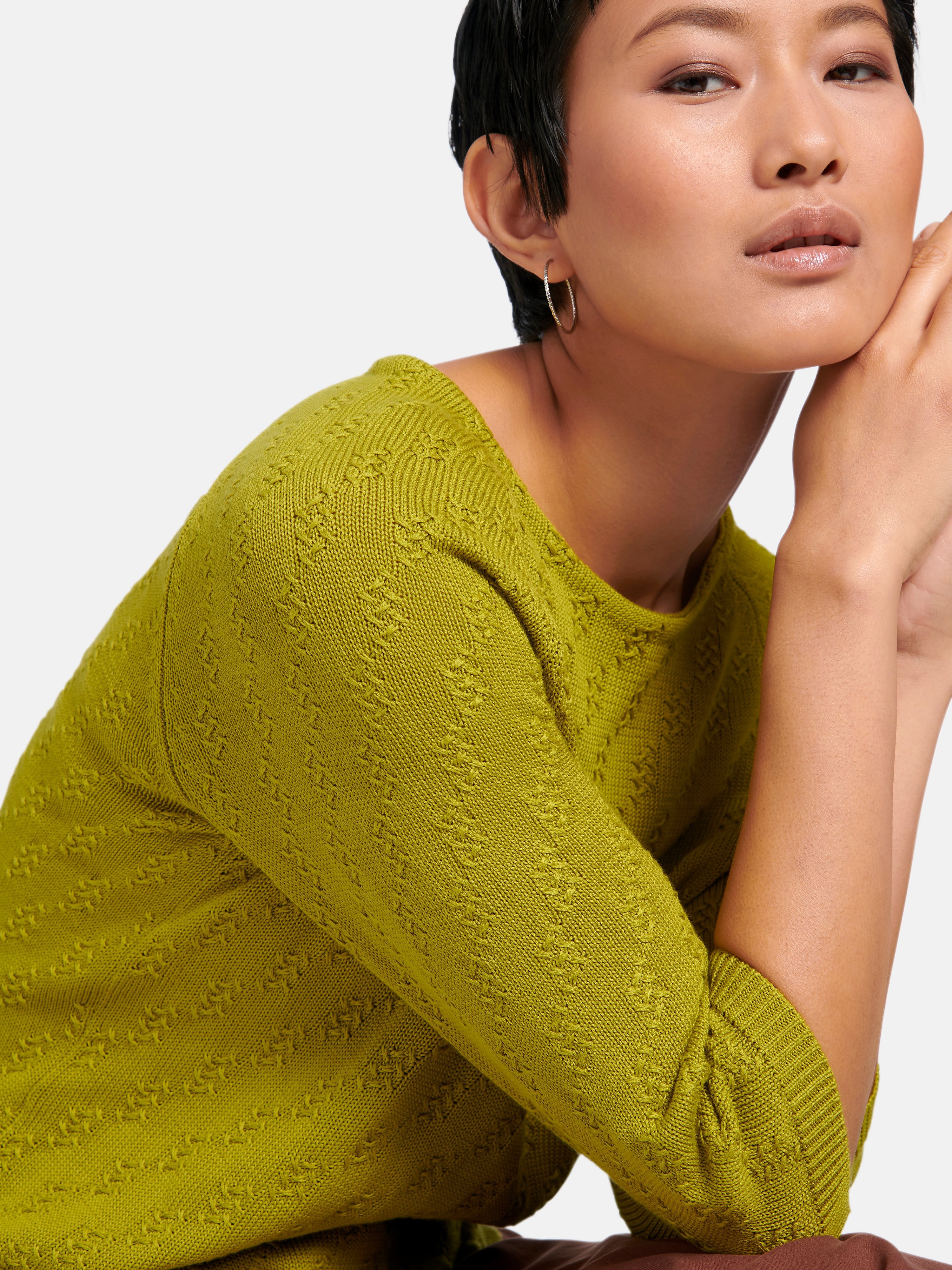 Rundhals-Pullover aus 100% SUPIMA®-Baumwolle