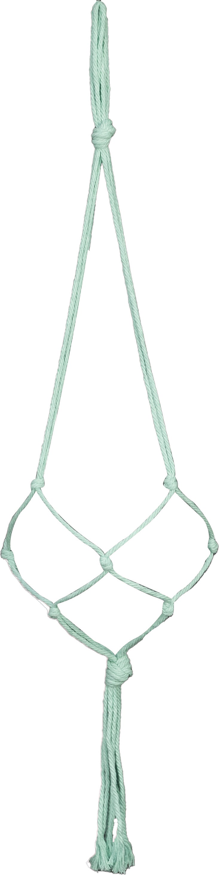 TS plantenhanger macramé mint H 90 cm