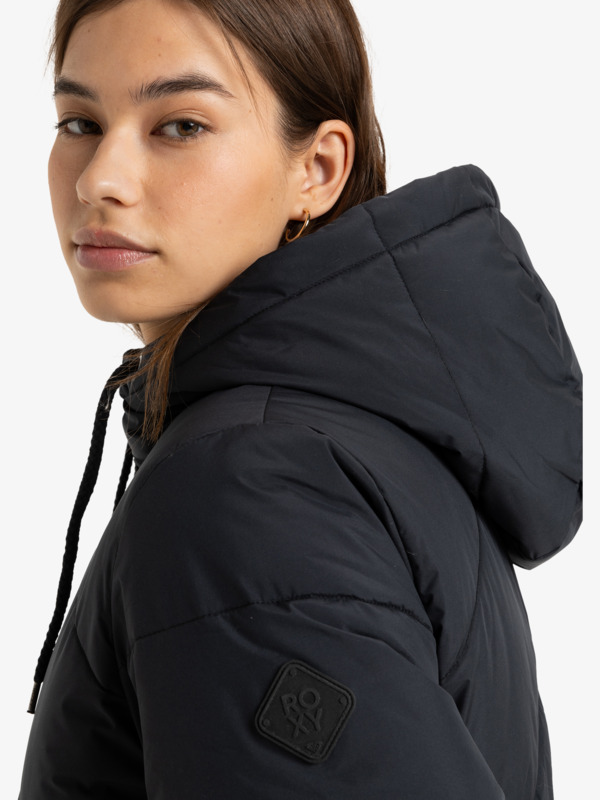 Better Weather Veste longue à capuche Noir Femme