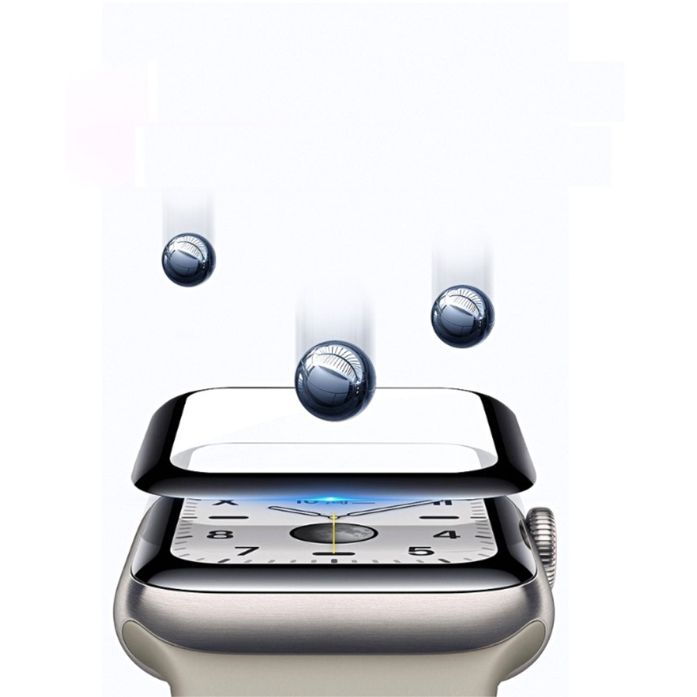 (2er Set) Wiwu - Apple Watch (44mm) Panzer Glas Display mit Rahmen - Schwarz