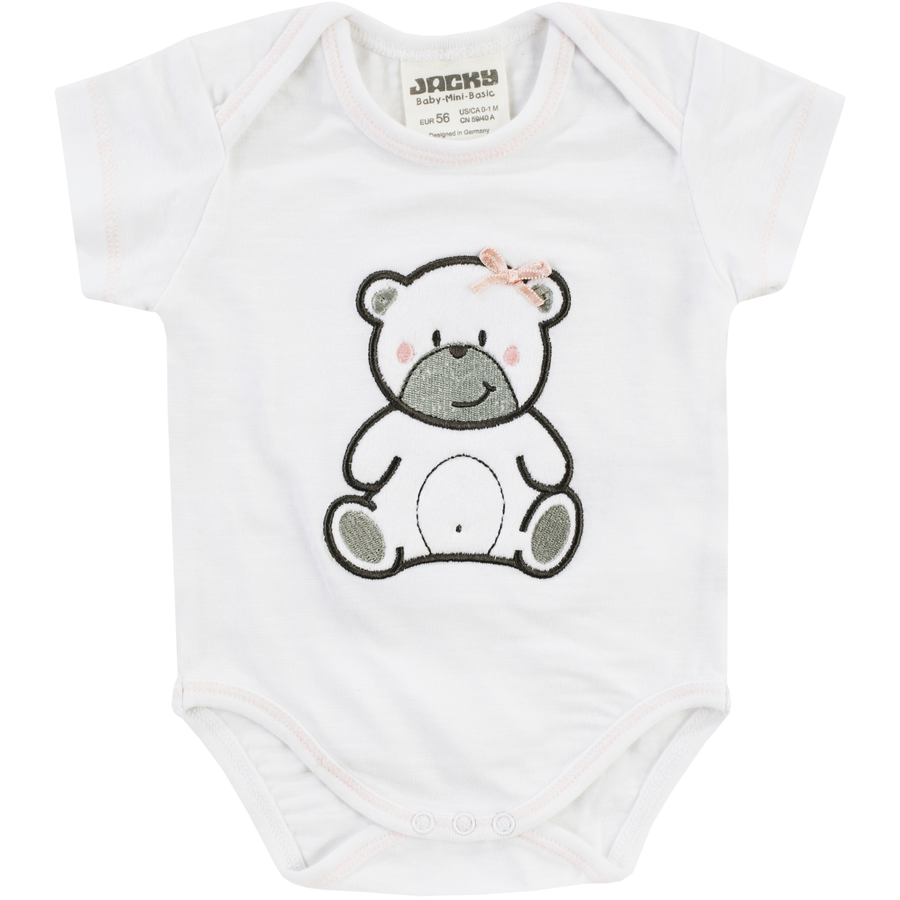JACKY Body kurzarm WELCOME weißrosa