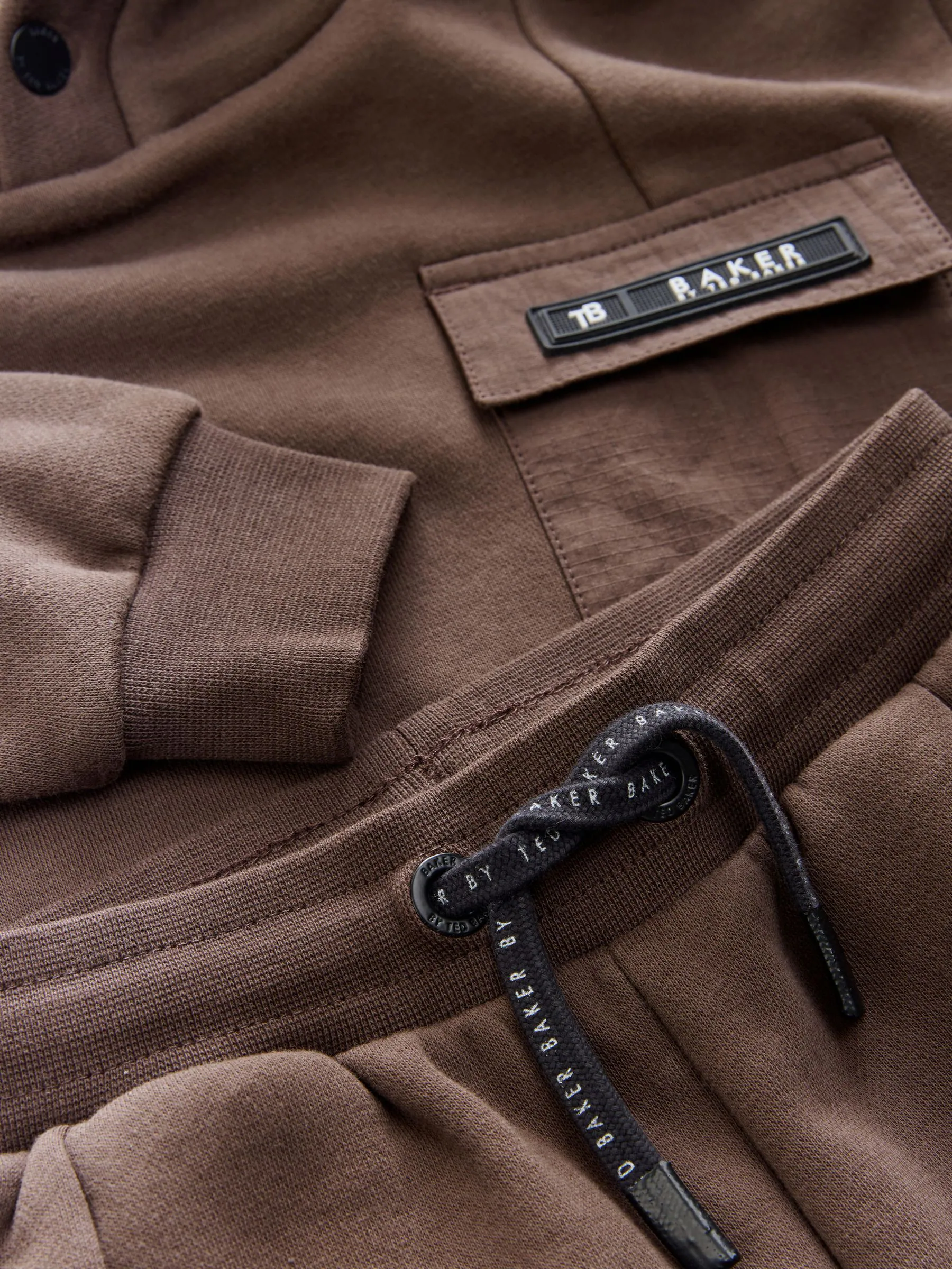 Baker by Ted Baker Oversized Brown Hoodie and Joggers Set