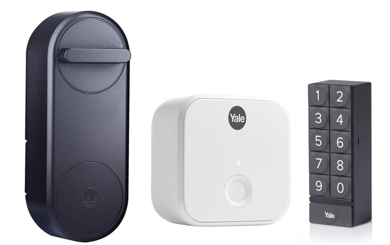 Linus Smart Lock, Schwarz EU, inkl. Bridge, Keypad<br>Smart Türschloss für 17 mm EURO Schlosszylinder