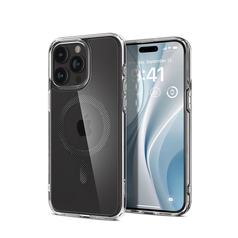 iPhone 15 Pro Max MagSafe Ultra Hybrid MagFit Case Hülle (ACS06578) - Transparent (Carbon)