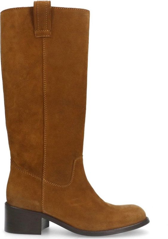 Manfield - Hoge Laarzen - Cognac Suède