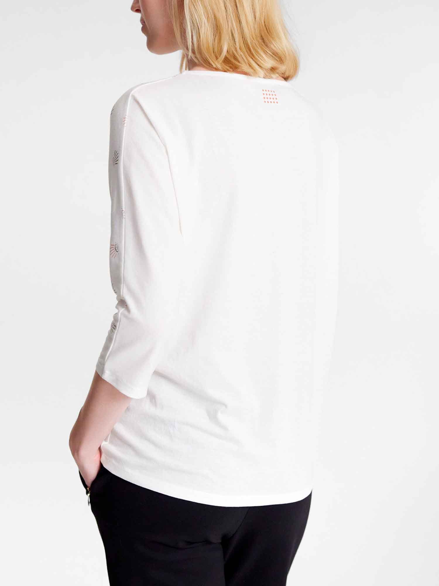 Tee-Shirt Femme Manches 3\/4 Blanc