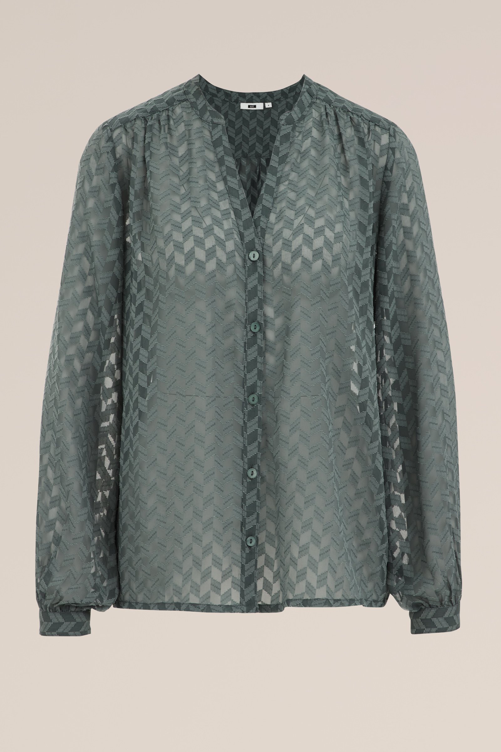 blouse met dessin WE Fashion Zeegroen