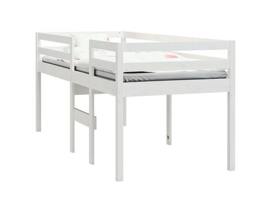 VIDAXL - Lit haut blanc 75x190 cm bois de pin massif