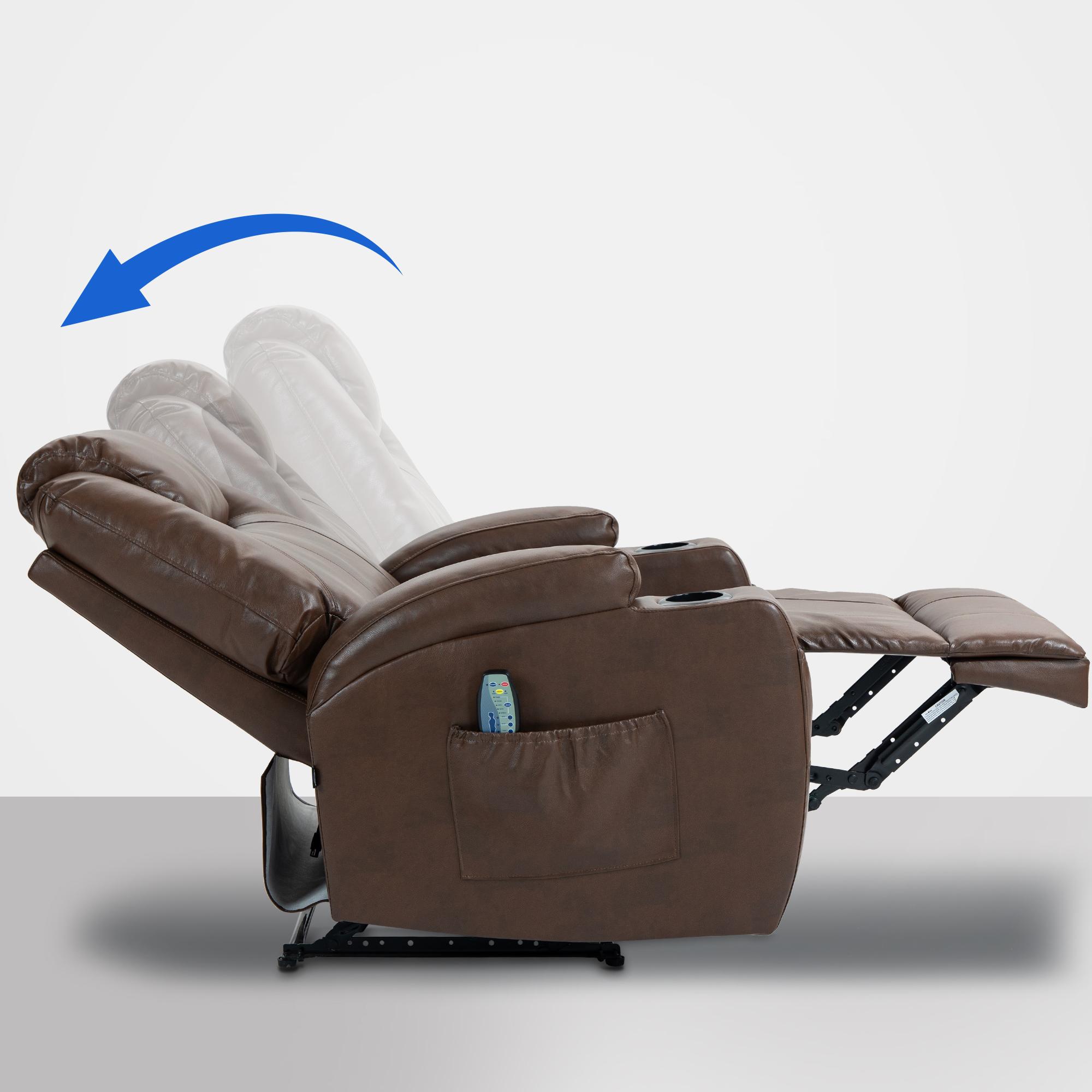 CLP Massagesessel Galena mit Liegefunktion I Relaxsessel mit Wärmefunktion I Ganzkörpermassage