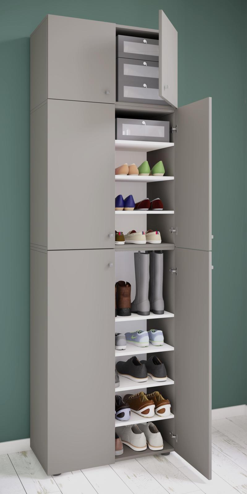 Mehrzweckschrank LONA XXL - grau - Holz - 233 cm