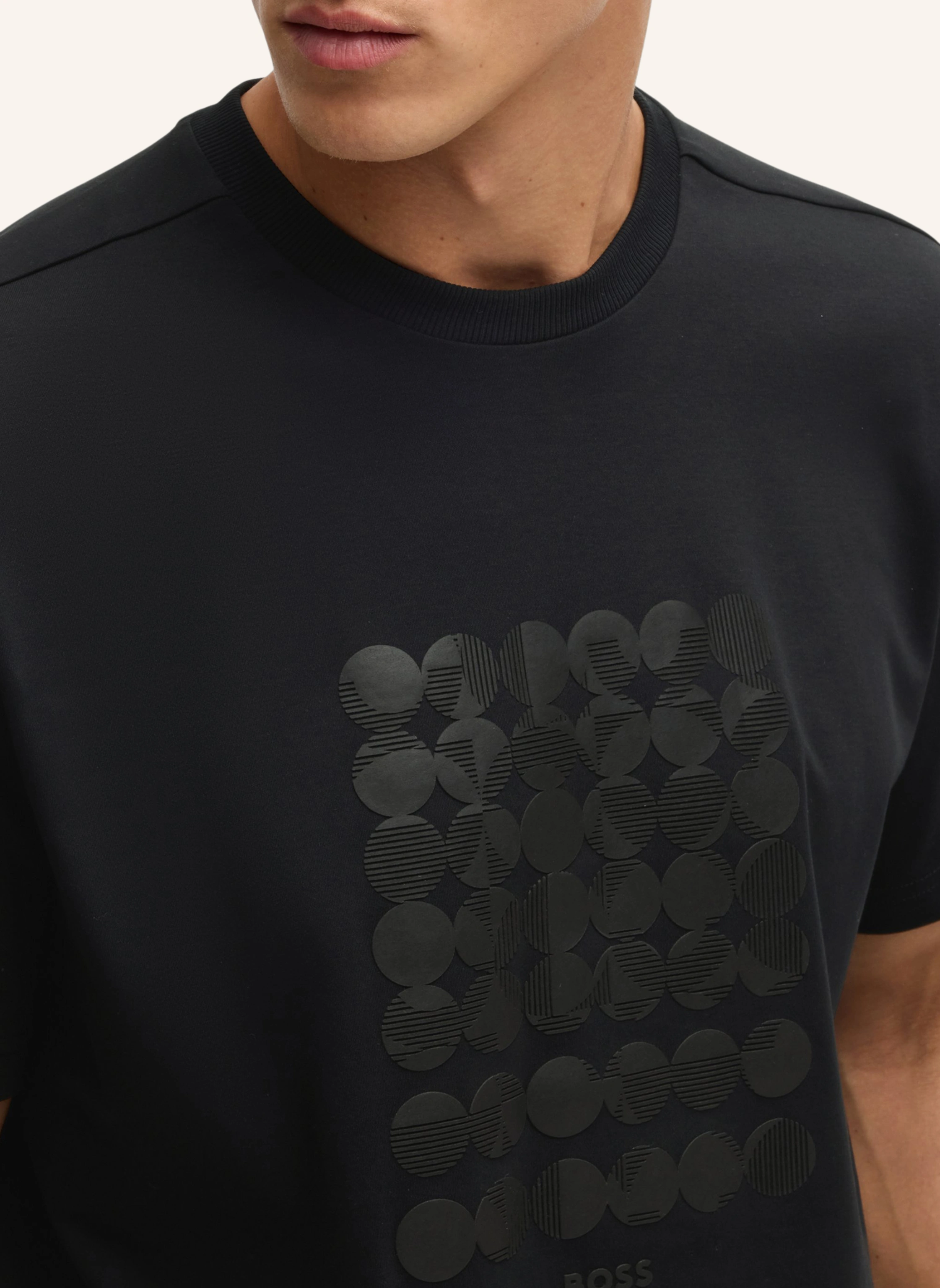 BOSS T-Shirt TEE PRINT STRIPED C Relaxed Fit